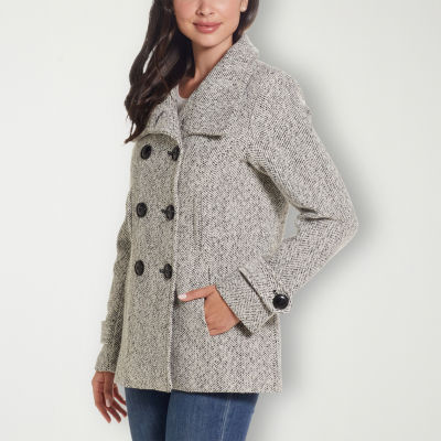 Miss Gallery Womens Lined Heavyweight Peacoat