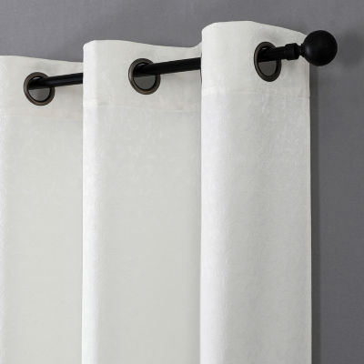 Regal Home Cordelia Energy Saving Embossed Blackout Grommet Top Set of 2 Curtain Panel