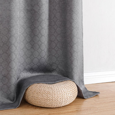 Regal Home Tobias Grommet Top Energy Saving Embossed Blackout Set of 2 Curtain Panels