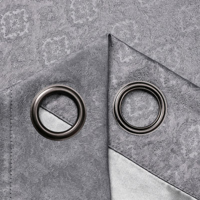 Regal Home Tobias Grommet Top Energy Saving Embossed Blackout Set of 2 Curtain Panels