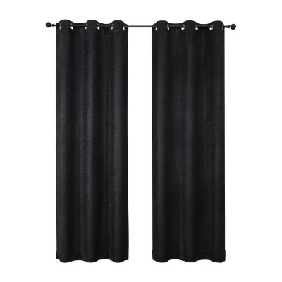 Regal Home Ripple Energy Saving Embossed Blackout Grommet Top Set of 2 Curtain Panel