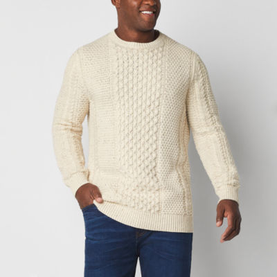 mutual weave Fisherman Big and Tall Mens Crew Neck Long Sleeve Pullover  Sweater - JCPenney