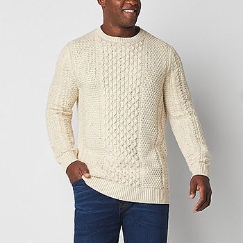 Tall Men's Heavy Cable Knit Sweater