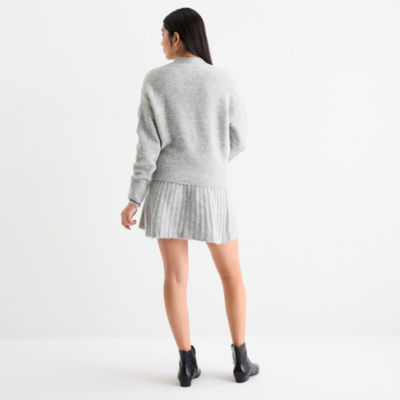 by&by Womens Juniors Long Sleeve Dress Set