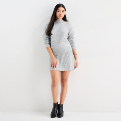 by&by Womens Juniors Long Sleeve Dress Set