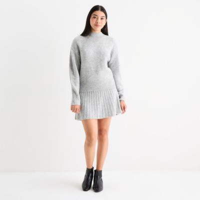 by&by Womens Juniors Long Sleeve Dress Set