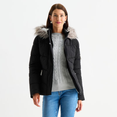 Maralyn And Me Womens Juniors Heavyweight Puffer Jacket