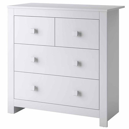 4-Drawer Chest, One Size, White