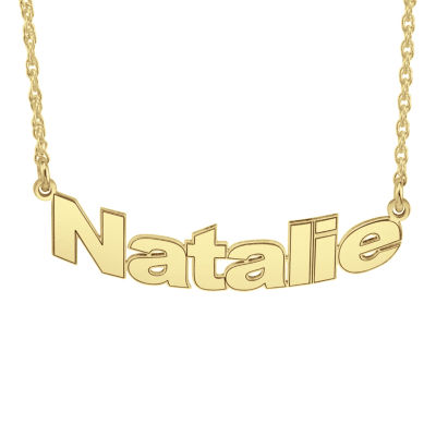 Womens 10K Gold Name Necklace