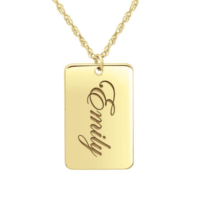 Womens 10K Gold Name Necklace