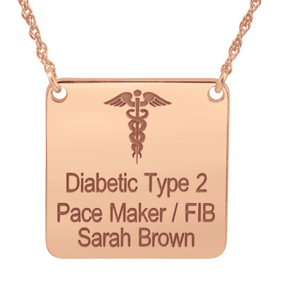 New Unisex Adult Personalized Gold Pendant Necklace