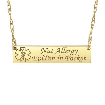 Womens Personalized Gold Pendant Necklace