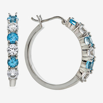 Blue Topaz, Silver Bracelet/ Blue Topaz, Silver Earrings/ Blue