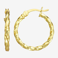 14K Gold Over Silver 18mm Hoop Earrings, One Size
