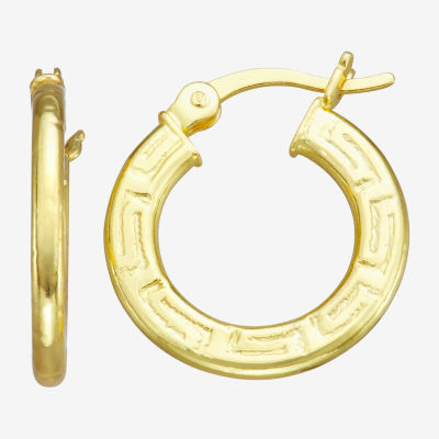 Girls 14K Gold Over Silver 16mm Hoop Earrings