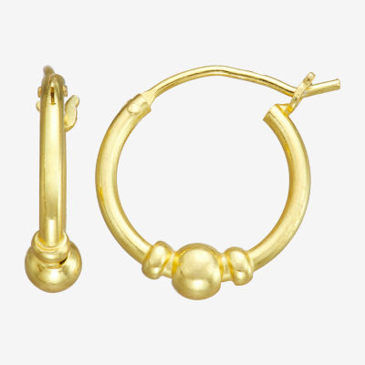 14K Gold Over Silver 14mm Hoop Earrings