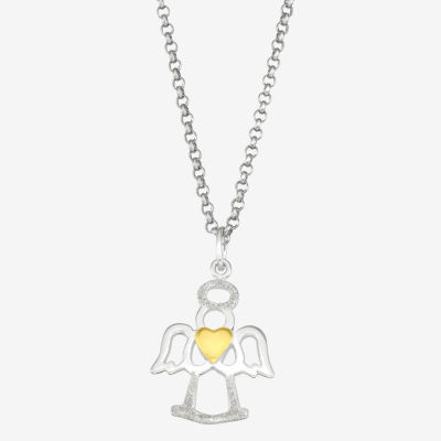 Girls Sterling Silver Angel Pendant Necklace JCPenney