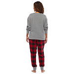 North Pole Trading Co. Very Merry Mom Womens Pant Pajama Set 2-pc. Long Sleeve