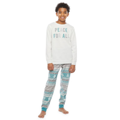 North Pole Trading Co. Nordic Fairisle Little & Big Boys 2-pc. Christmas Pajama Set