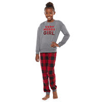 North Pole Trading Co. Very Merry Girls 2-pc. Christmas Pajama Set, Large , Red
