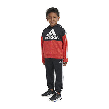 Amount of analog Danube adidas Little Boys 2-pc. Track Suit, Color: Black Heather Red - JCPenney