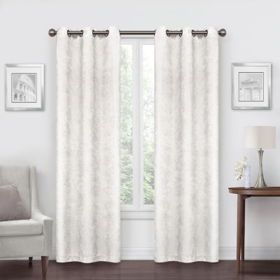 Regal Home Austin Embossed Blackout Grommet Top Set of 2 Curtain Panel