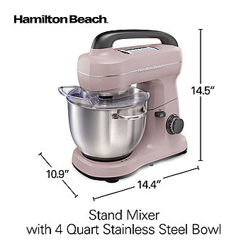 Hamilton Beach Stand Mixer with 4 Quart Stainless Steel Bowl 63396, Color:  Rose - JCPenney