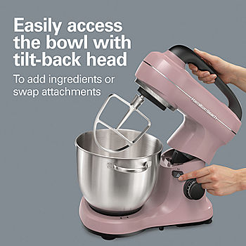 Hamilton Beach Stand Mixer with 4 Quart Stainless Steel Bowl 63396, Color:  Rose - JCPenney