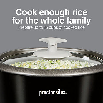 Proctor Silex Rice Cooker & Food Steamer Steam and Rinsing Basket, 10 Cups  Cooked (5 Cups Uncooked), White