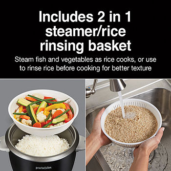 Black + Decker Rice Cooker and Steamer, 6-Cup, 2-In-1 Versatility, Shop