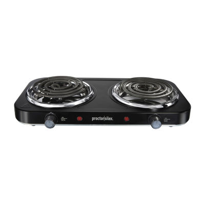 Proctor Silex Electric Double Burner Cooktop 34115, Color Black JCPenney