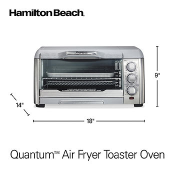 Hamilton Beach 6-Slice Digital Air Fryer Toaster Oven in Black and
