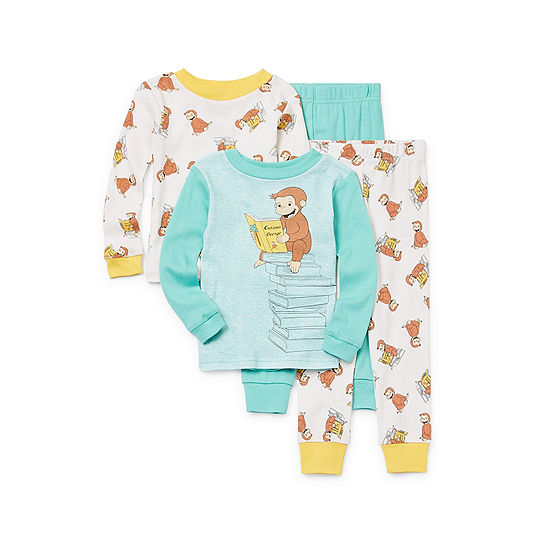 Toddler Boys 4-pc. Curious George Pajama Set