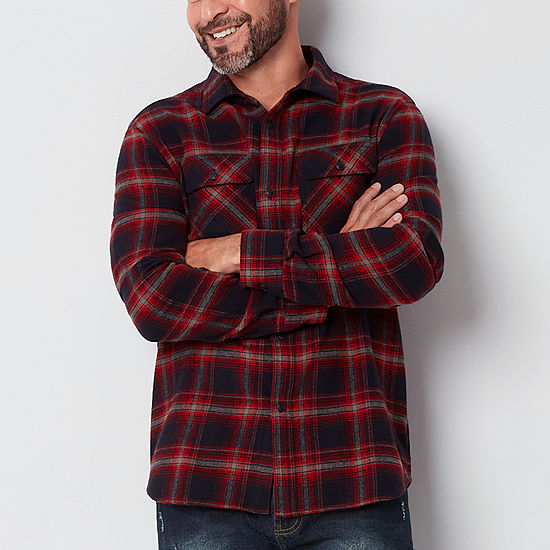Frye and Co. Mens Long Sleeve Regular Fit Flannel Shirt