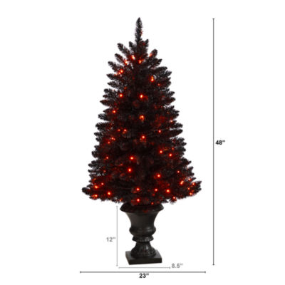 Nearly Natural 4ft Black Halloween Faux Artificial Plant