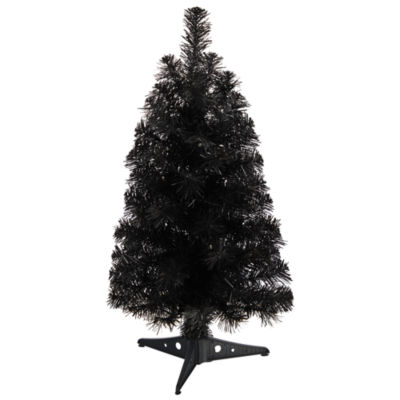 Nearly Natural 2 Foot Black Faux With Lights Artificial Plant