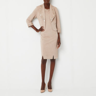 maya brooke embroidered jacket dress