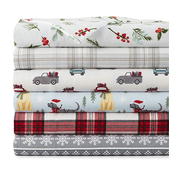 North Pole Trading Co. Flannel Sheet Set