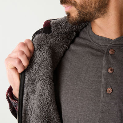 Men's Smith's Workwear Sherpa-Lined Sweater Fleece Jacket