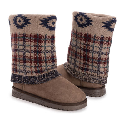 Muk Luks Womens Cheryl Flat Heel Winter Boots