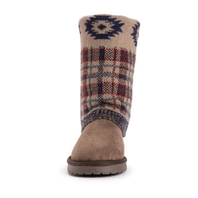 Muk Luks Womens Cheryl Flat Heel Winter Boots