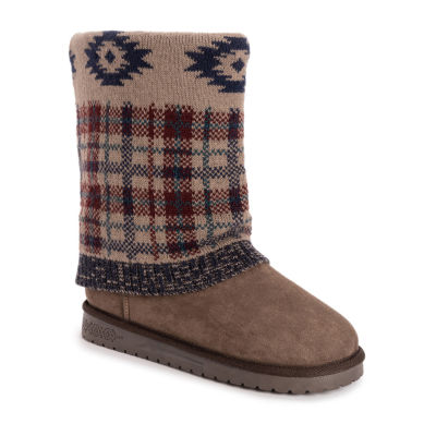 Muk Luks Womens Cheryl Flat Heel Winter Boots