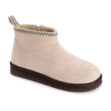 Muk Luks Womens Larissa Flat Heel Winter Boots, 7 Medium, Beige