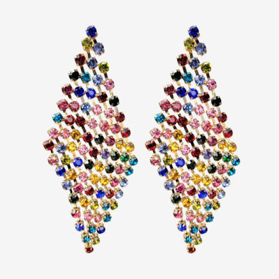 Bijoux Bar Multi Kite Crystal Drop Earrings