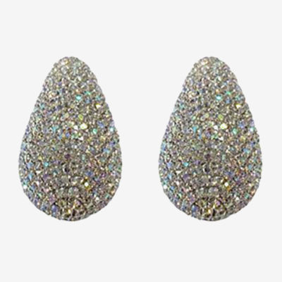 Bijoux Bar Silver Tone Crystal Drop Earrings