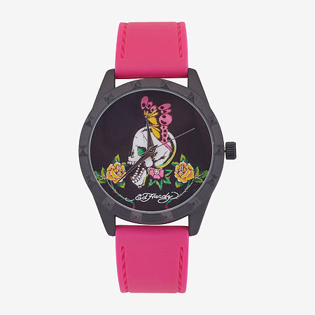 Ed Hardy Womens Pink Strap Watch 15005b-42-G11, One Size