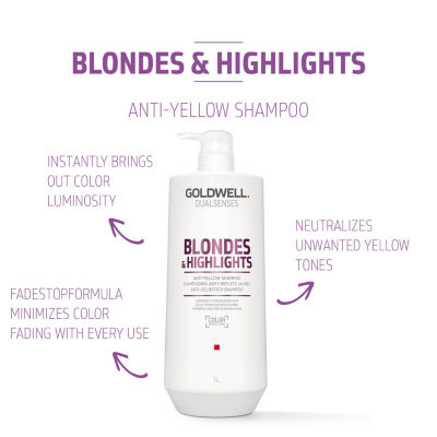 Goldwell Dualsenses Blondes & Highlights Anti-Yellow Shampoo - 33.8 oz.