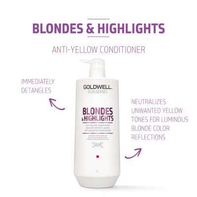 Goldwell Dualsenses Blondes & Highlights Anti-Yellow Conditioner - 33.8 oz.