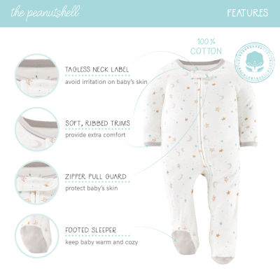 The Peanutshell Neutral Celestial Baby Unisex 3-pc. Sleep and Play