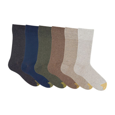 Gold Toe Cambridge 6 Pair Crew Socks Mens